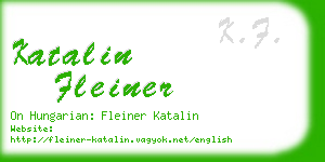 katalin fleiner business card